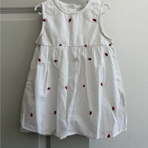 NAME IT  Spencer Dress Baby Round Neck Bright White 100% Organic